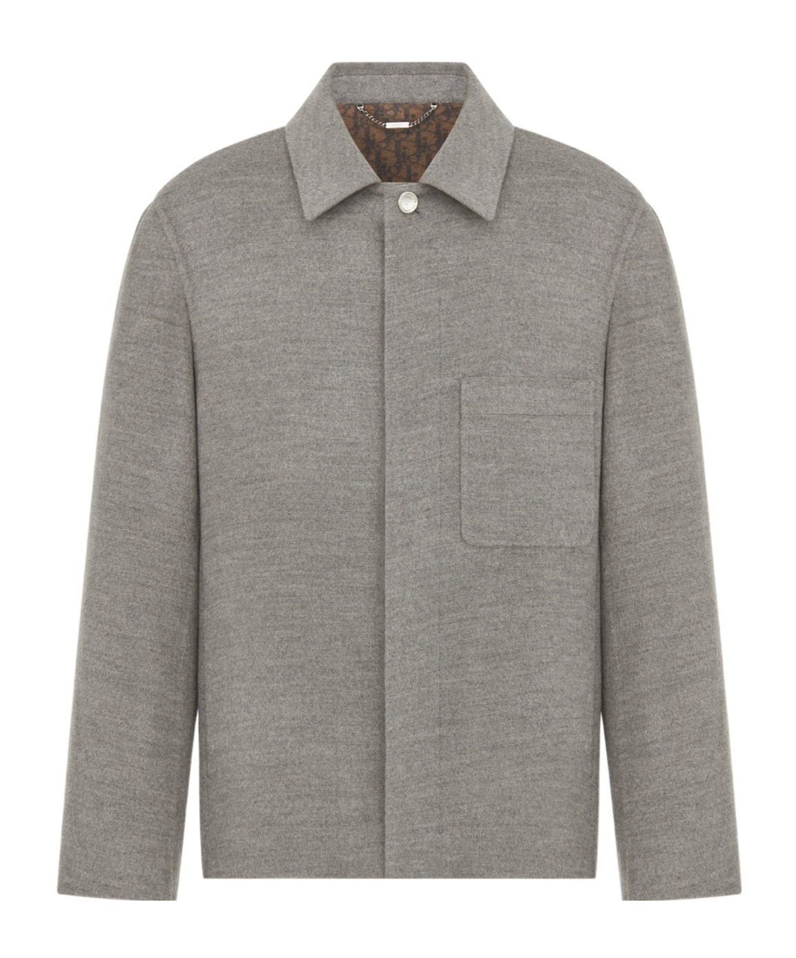 Dior Lapel Long-sleeved Casual Jacket In Gray