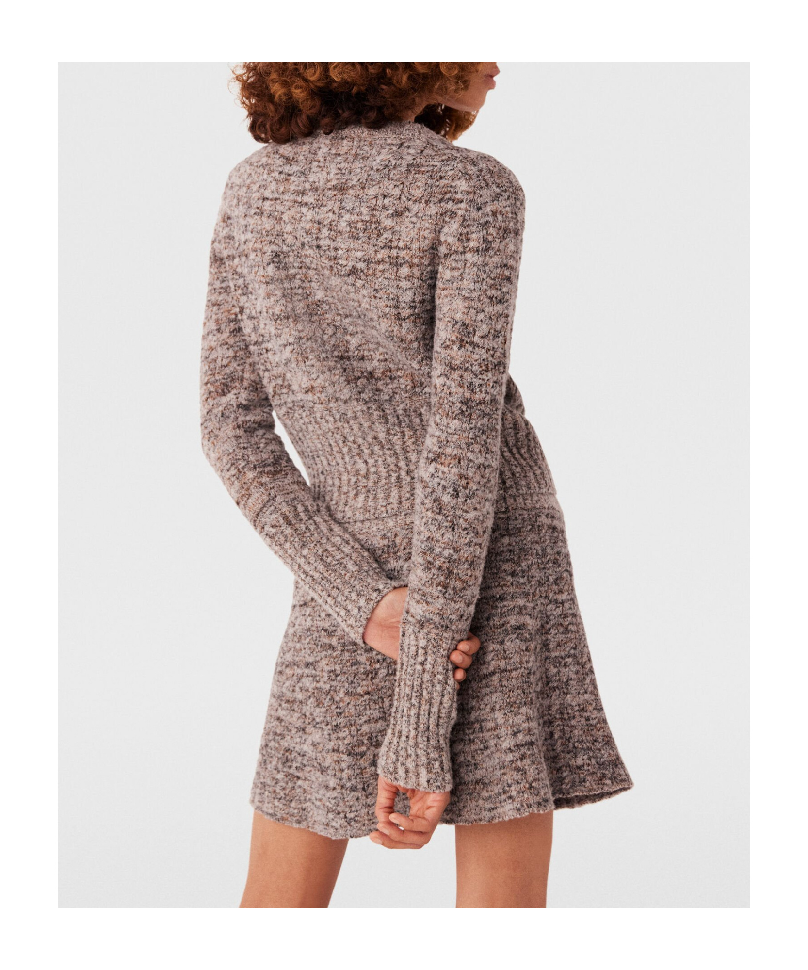 Stella Mccartney Rib Coarse Knitted Cardigan In Gray