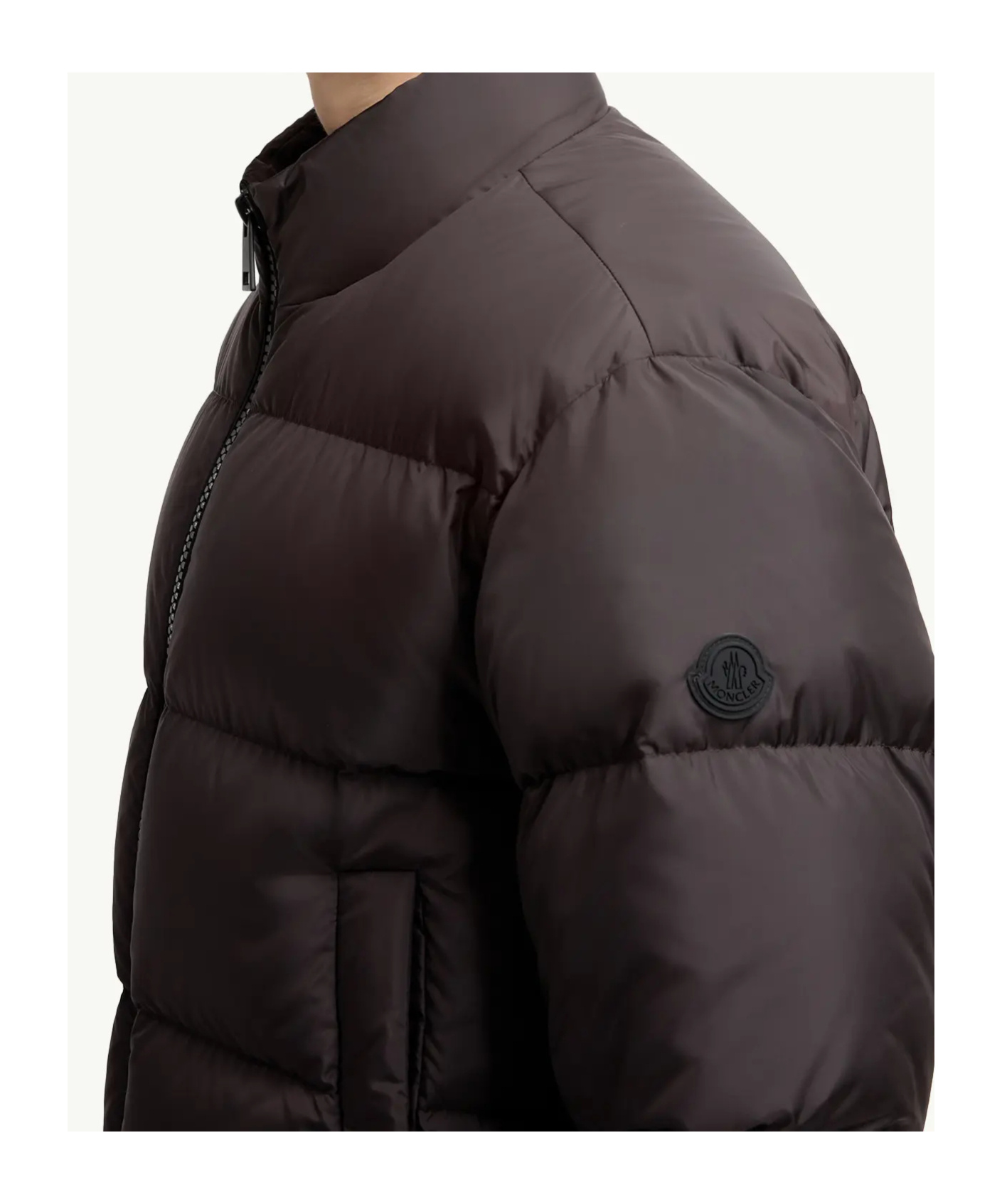 Moncler Dark Brown Nylon Erterle Down Jacket In Brown