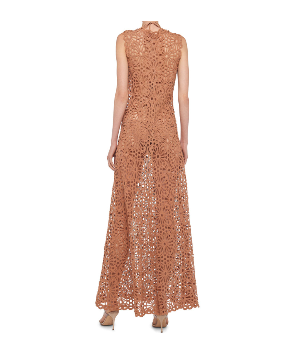 Shop Norma Kamali Sleeveless Maxi Dress In Brown