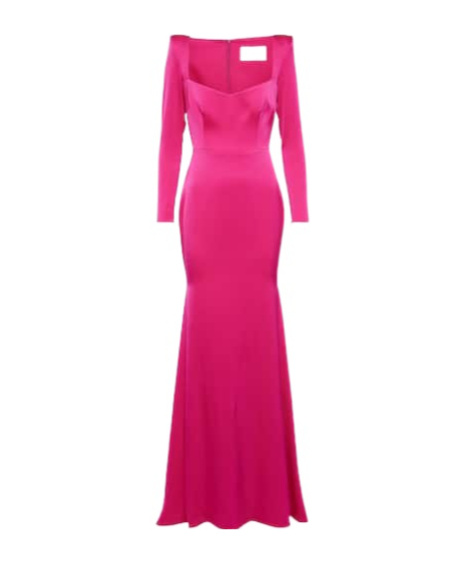 Alex Perry Satin Gown In Pink