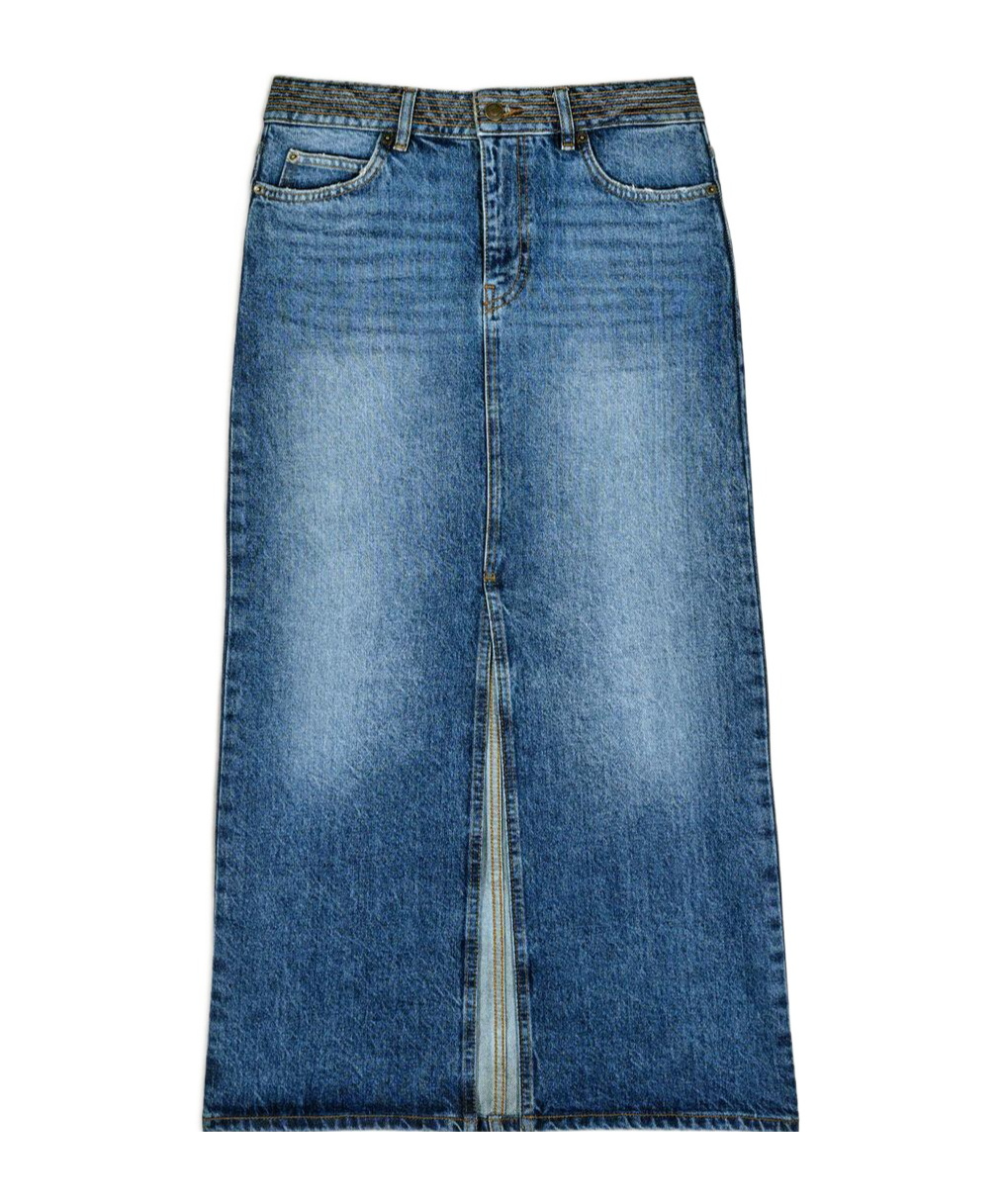 Bash Matemática Midi Skirt In Blue