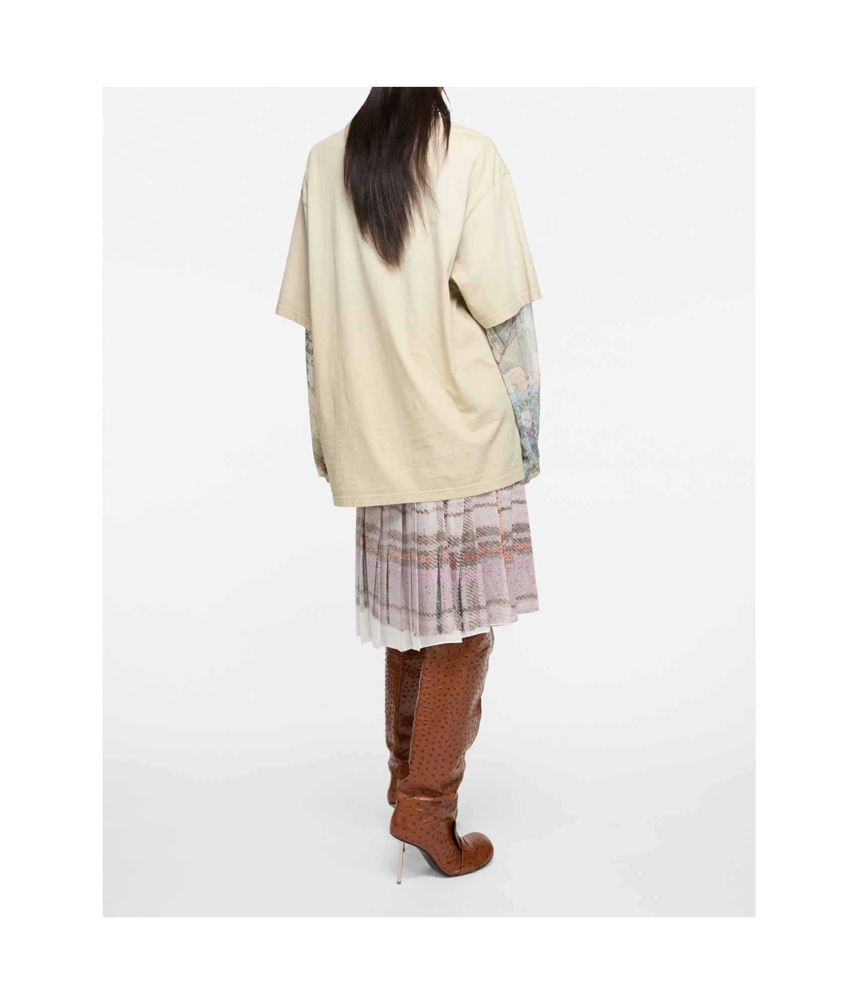 Acne Studios Graphic-print T-shirt In Neutral