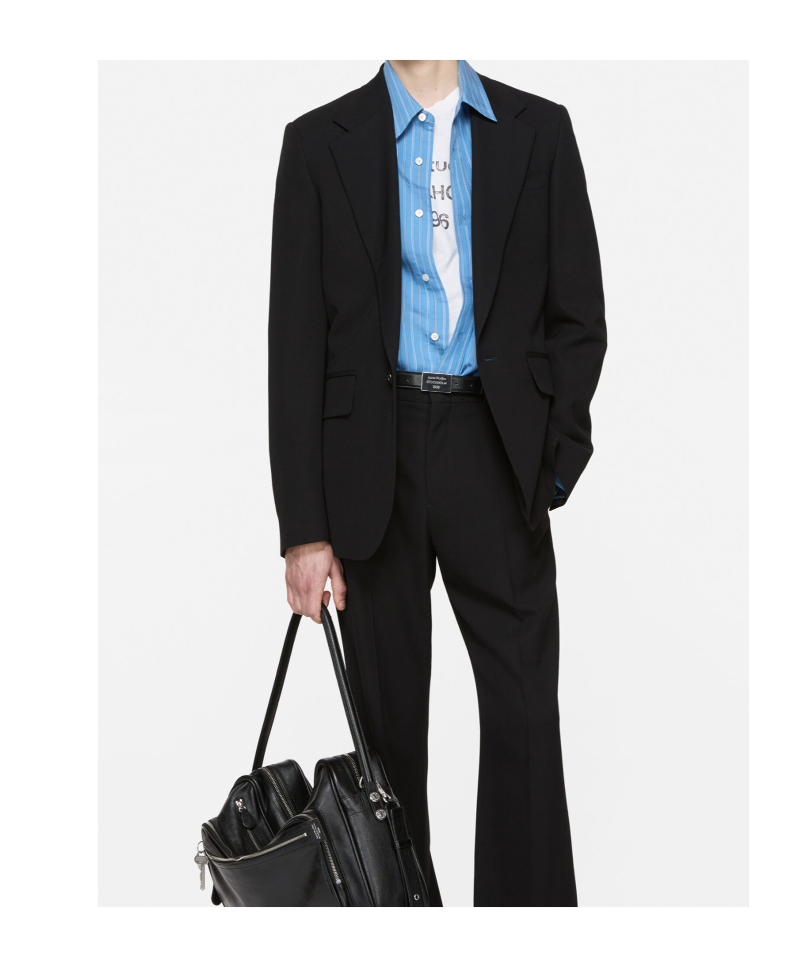 Acne Studios Button-detail Single-breasted Blazer In Black