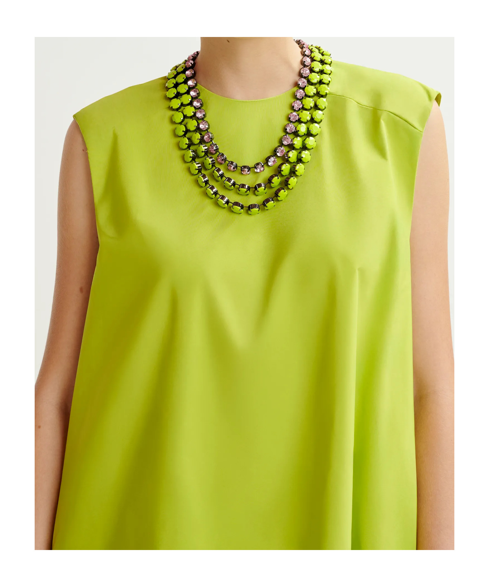 Essentiel Antwerp Hibernate Ruffle Mini Dress Citronella In Green