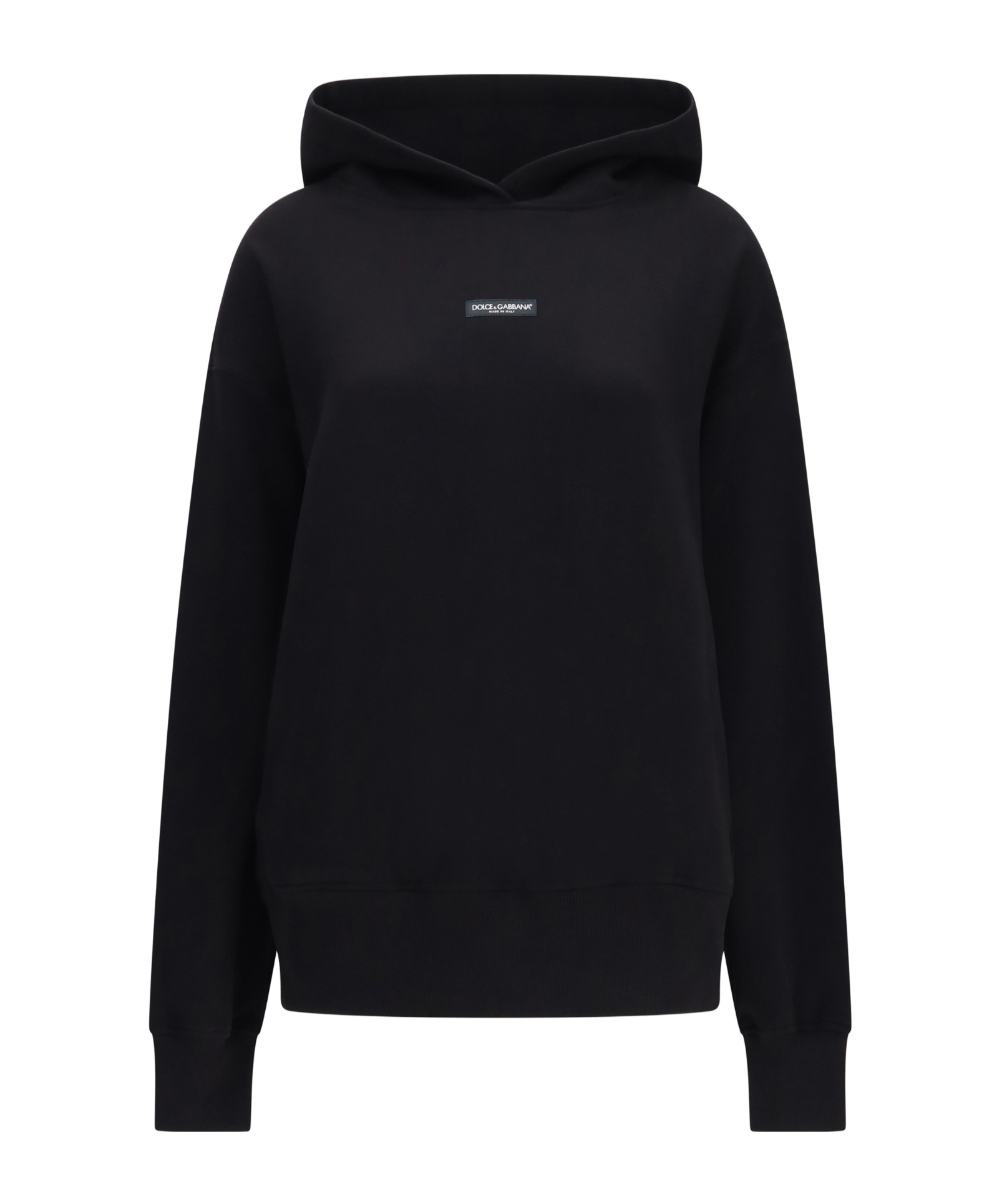 Dolce & Gabbana Logo-patch Hoodie In Black