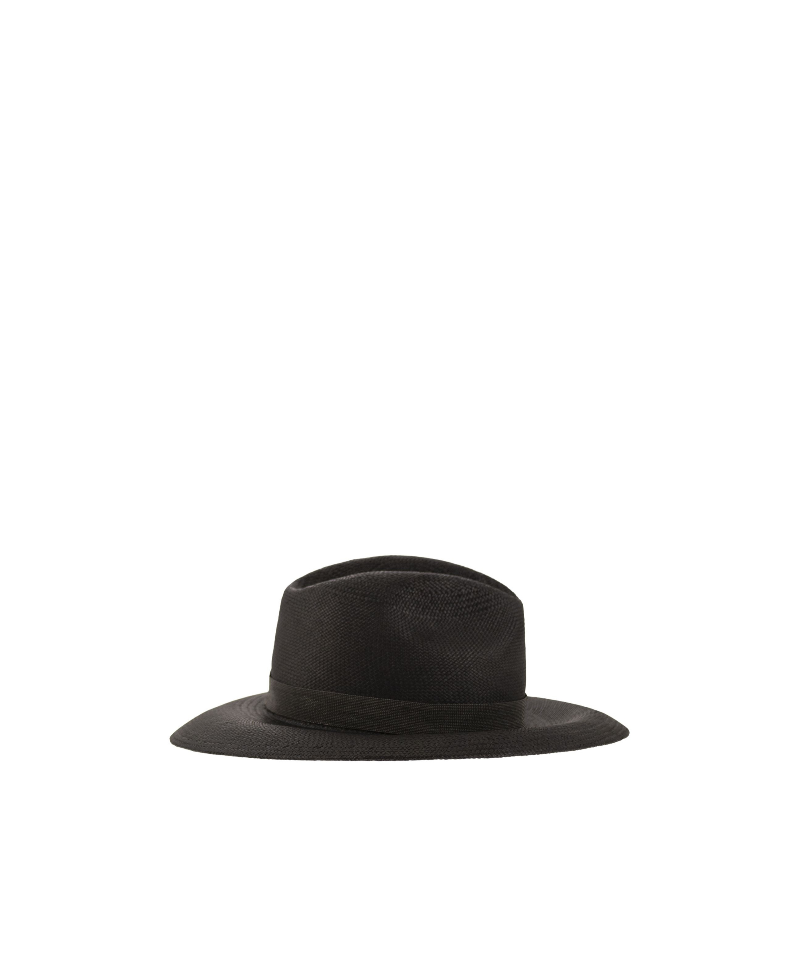 Brunello Cucinelli Straw Hat With Precious Band In Black