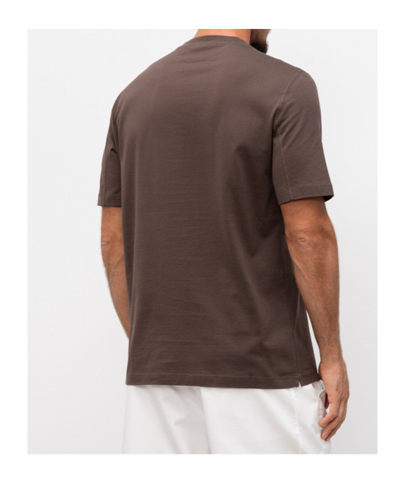 Brunello Cucinelli Graphic-print Cotton T-shirt In Brown