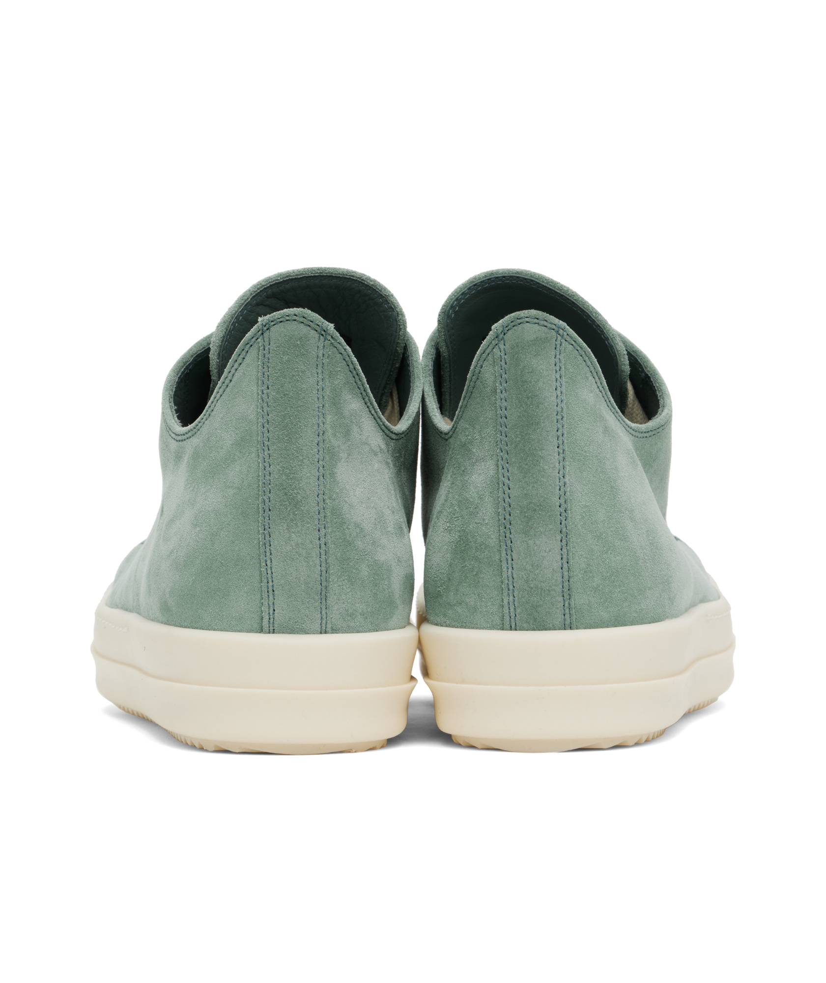 Rick Owens Blue Hollywood Low Sneaks Sneakers In White