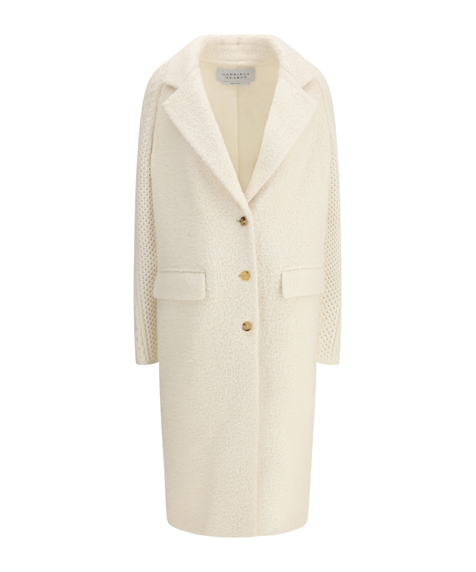 Gabriela Hearst Cable-knit Charles Coat In Multi