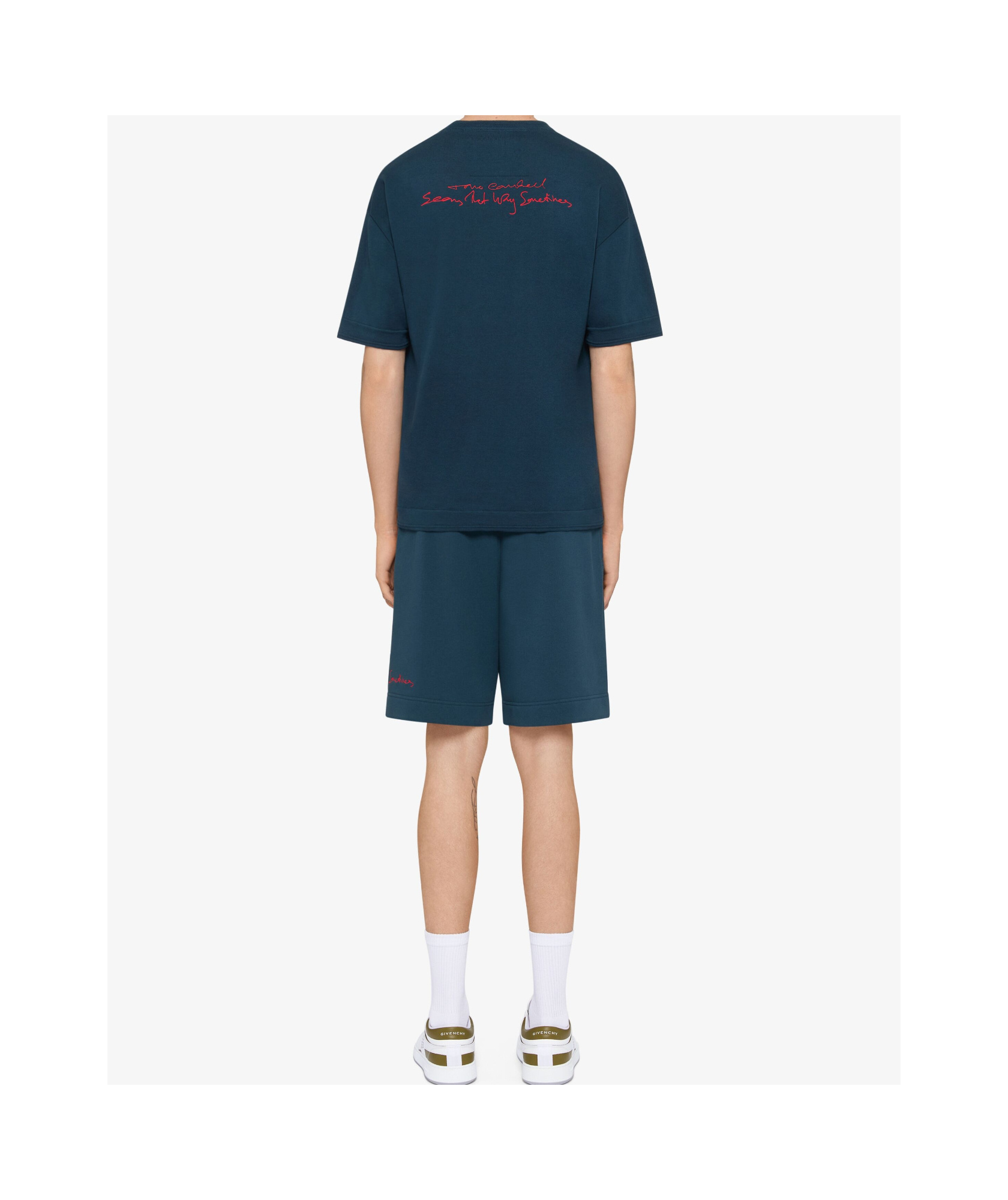 Givenchy Waistband Elastic Pockets Side Back In Blue
