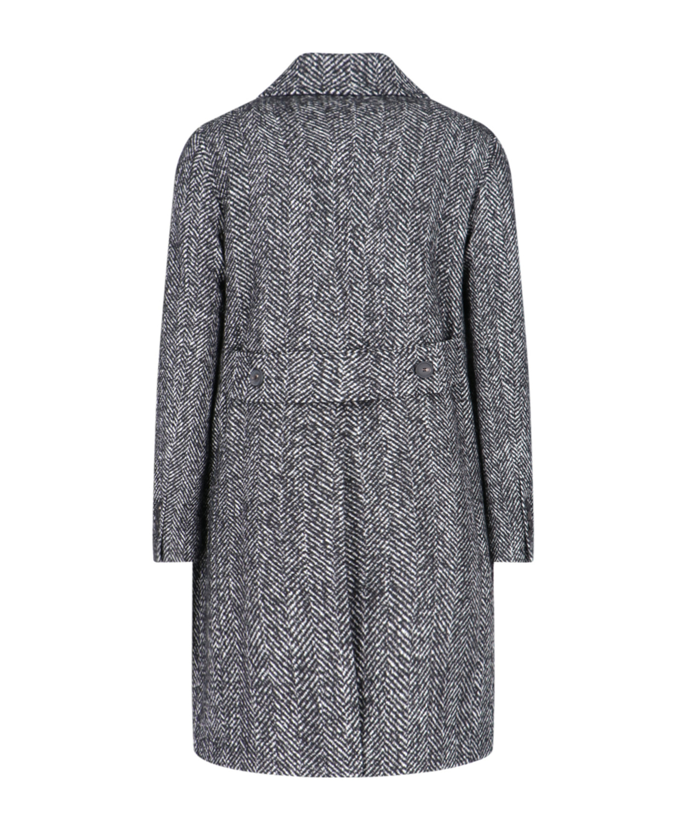 Shop Tagliatore Double-breasted Coat In Gray