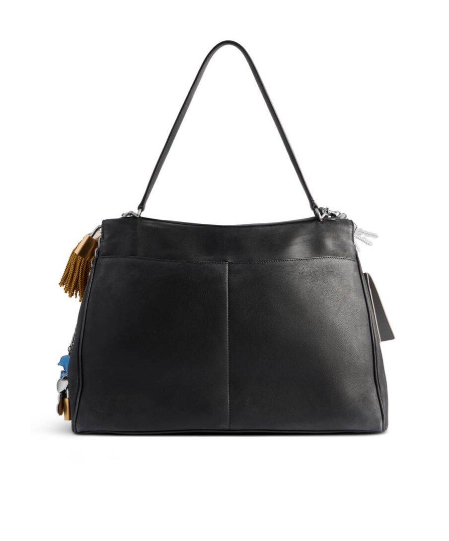 BALENCIAGA WOMEN'S RODEO LARGE HANDBAG WITH CHARMS  IN BLACK
