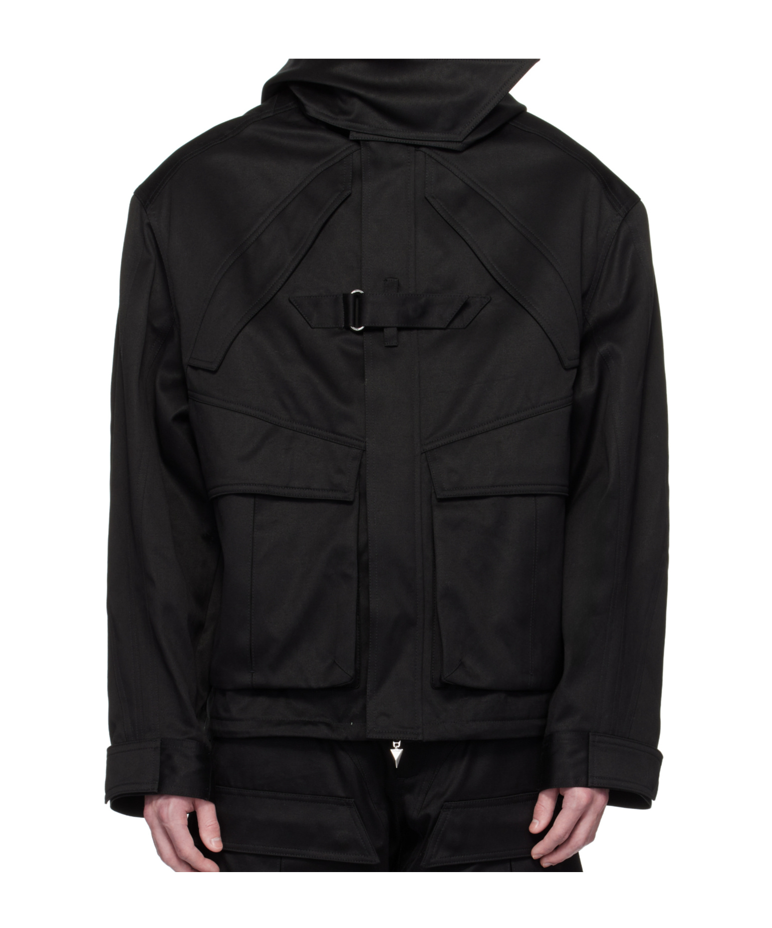 Mugler Men Heavy-duty Cotton Jacket In Black
