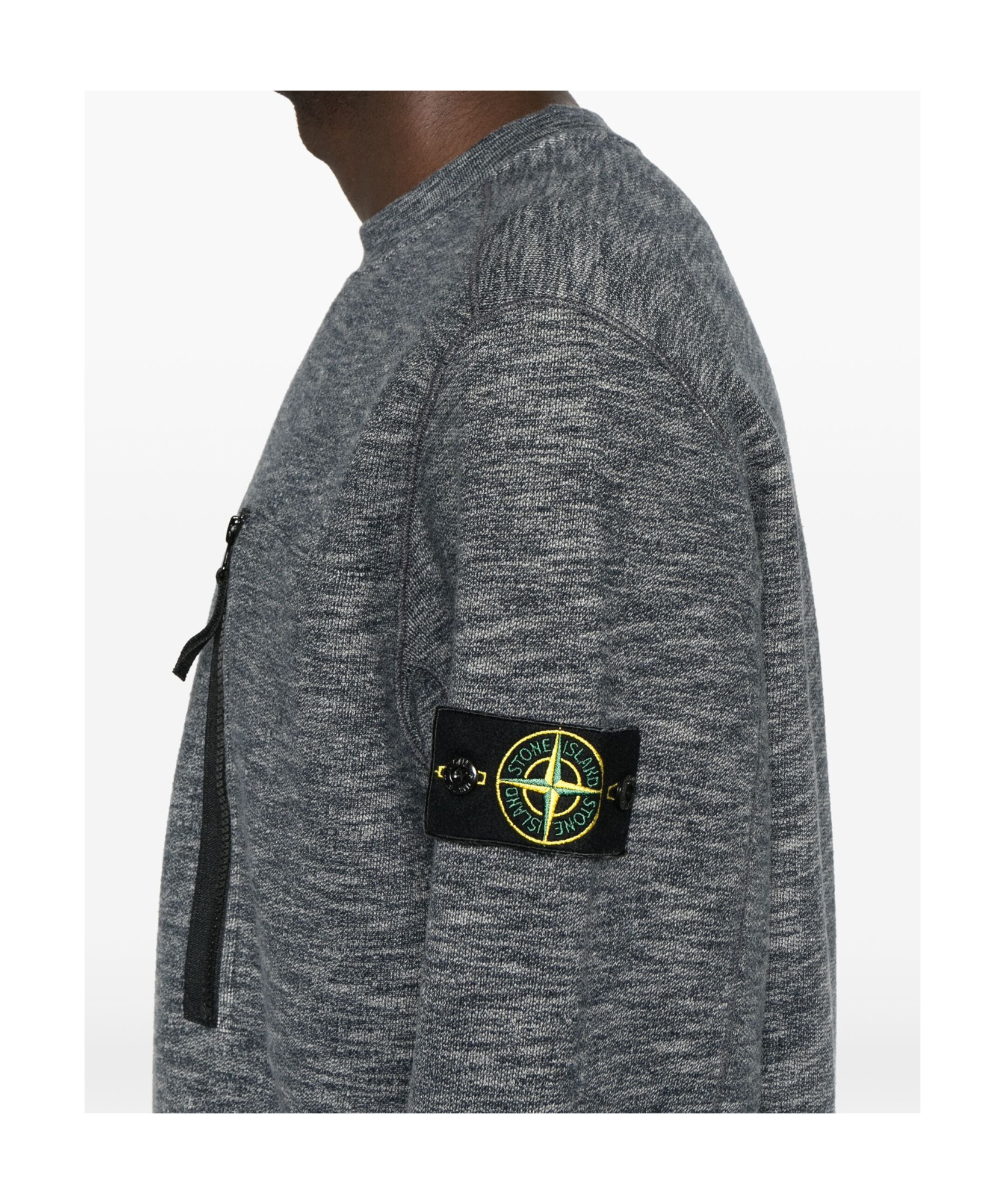 Stone Island Long-sleeved Sweater In Gray