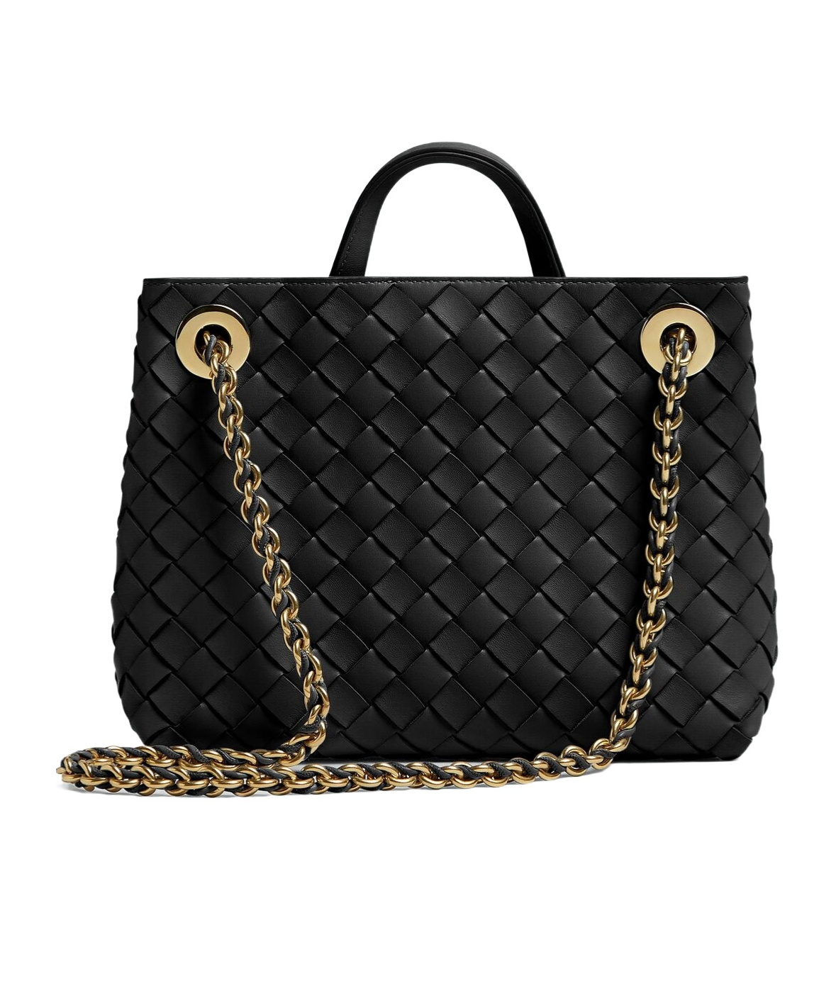 Shop Bottega Veneta Small Andiamo Chain In Black