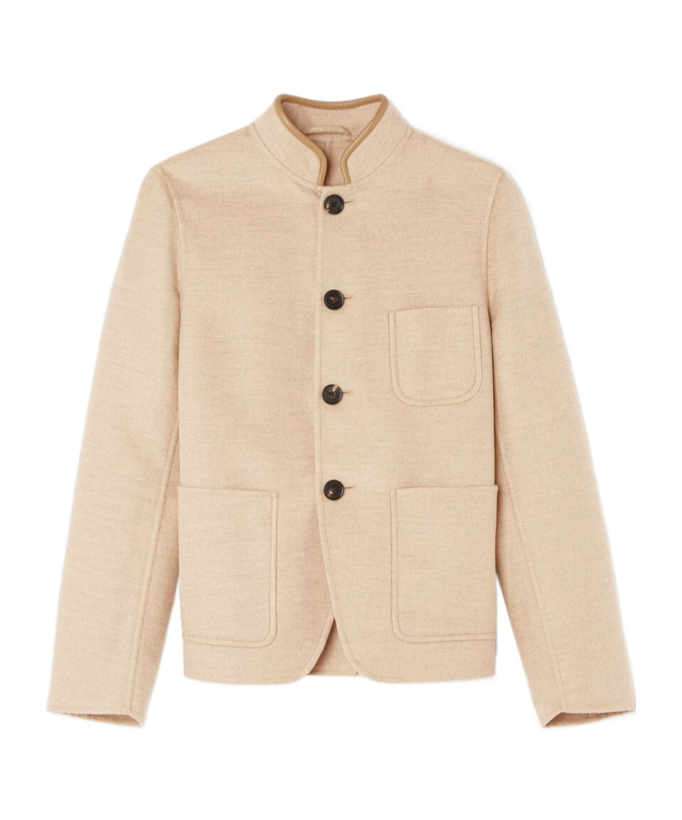 Loro Piana Single-breasted Cashmere Casual Jacket In Nude