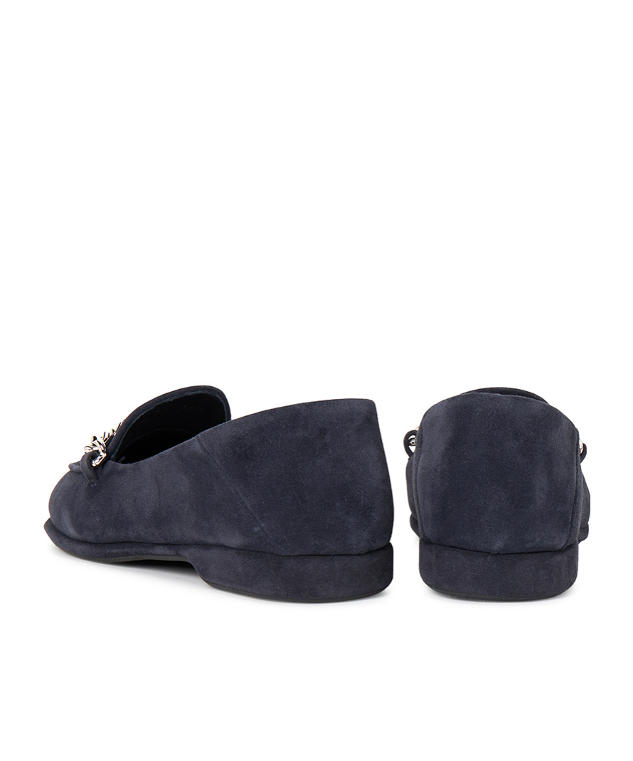 Miu Miu Round Head Loafer Shoes In Black