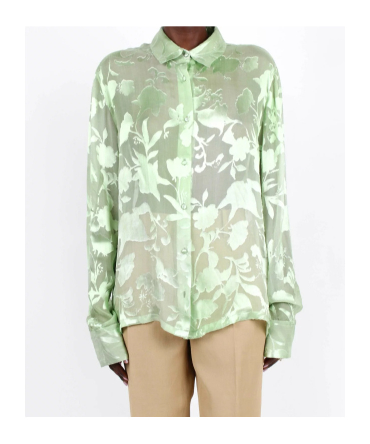 Ermanno Scervino Floral Pattern Shirt In Green