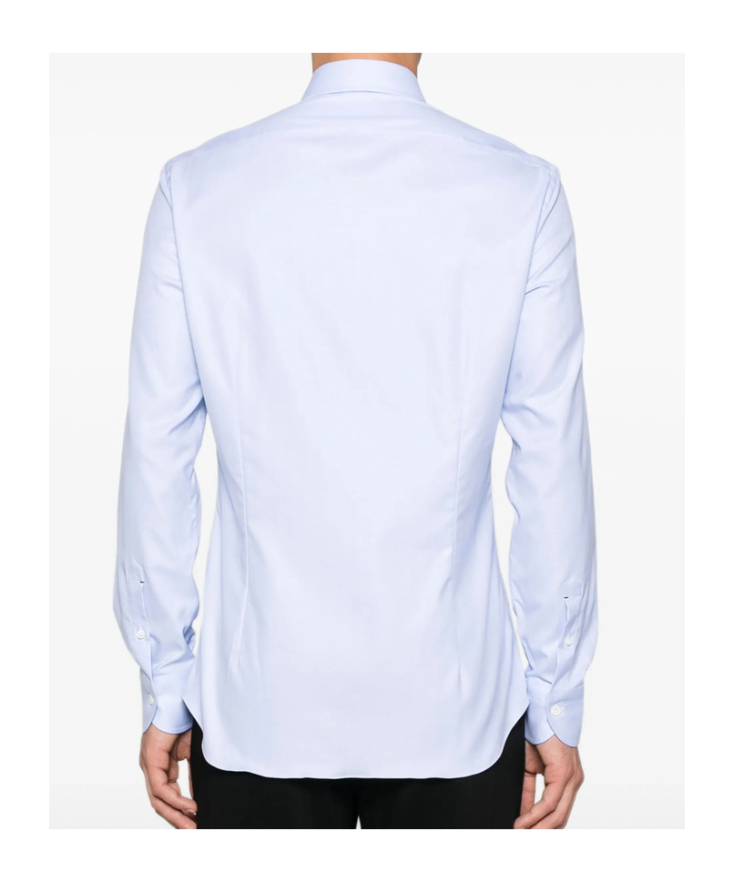 Mazzarelli Cotton Shirts In Blue