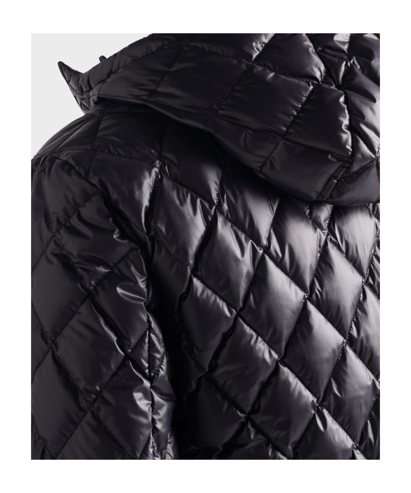 Prada Quilted Hooded Jacket In Black