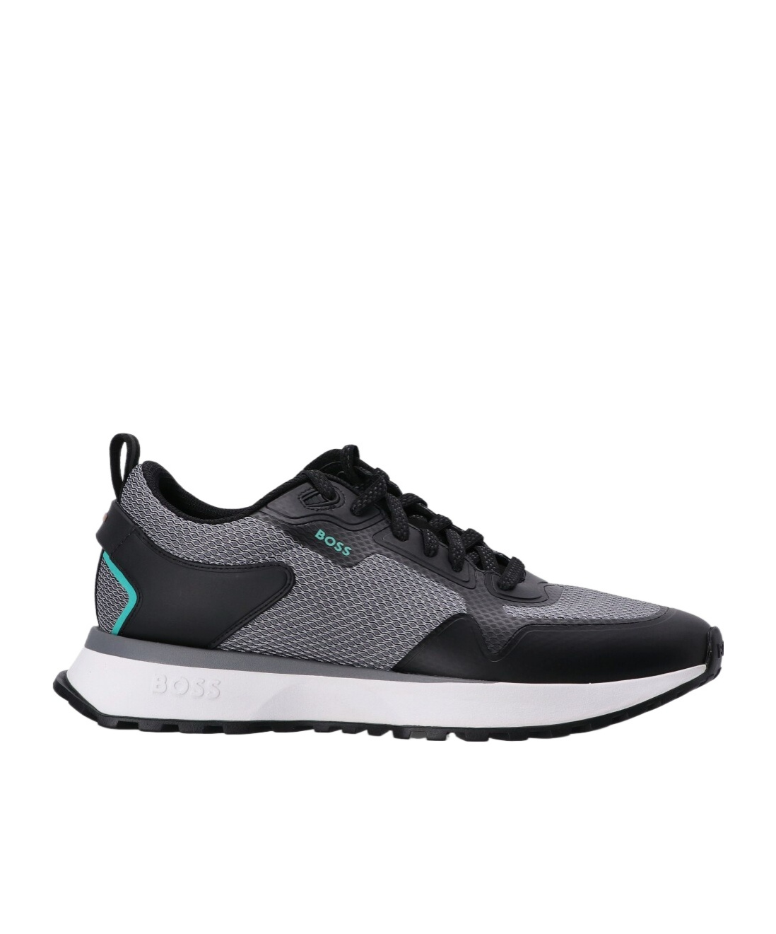 Hugo Boss Boss Jonah Run Black Mesh Sneaker In Black