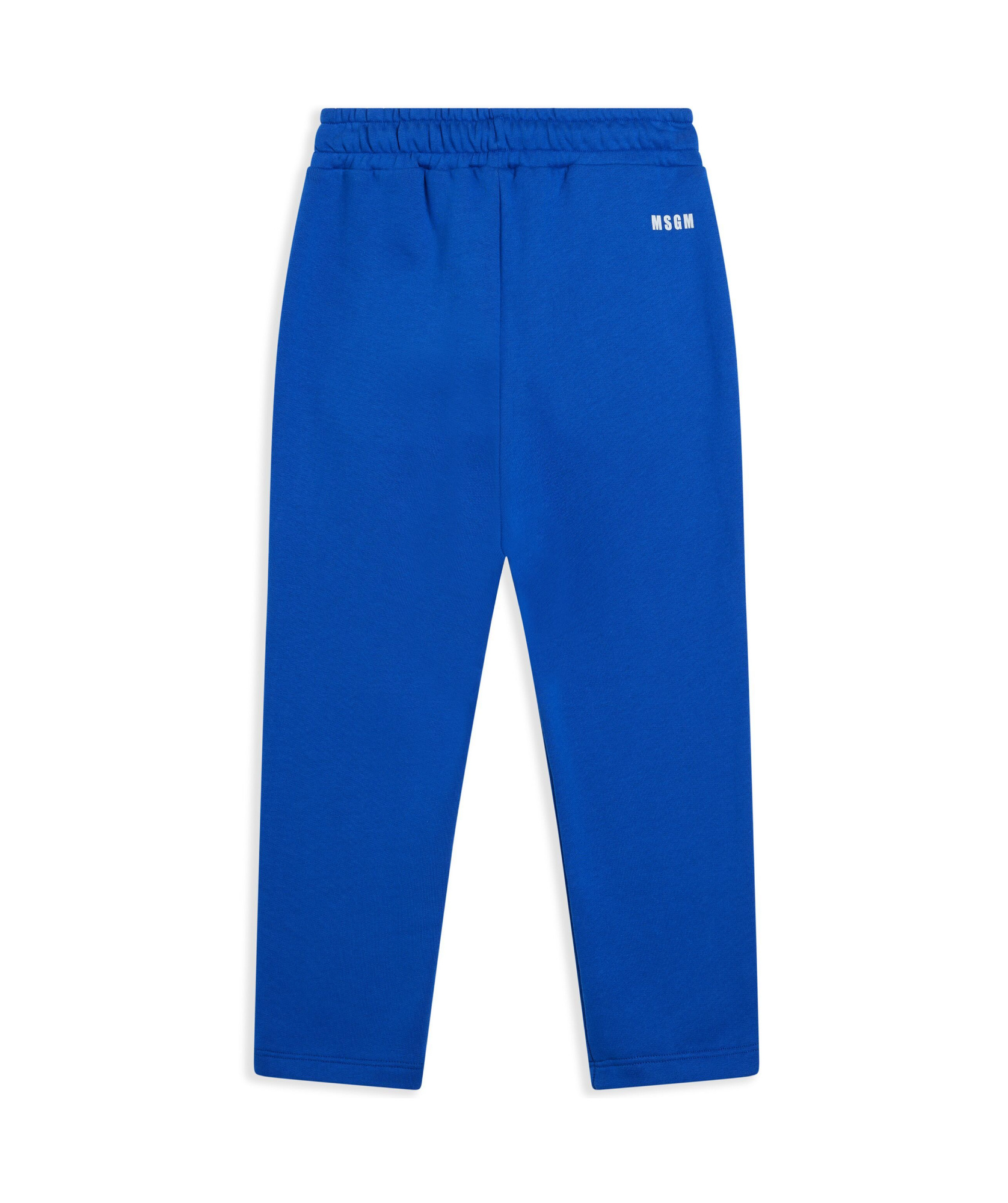 Shop Msgm Rhinestone-embellished Track Pants In Blue