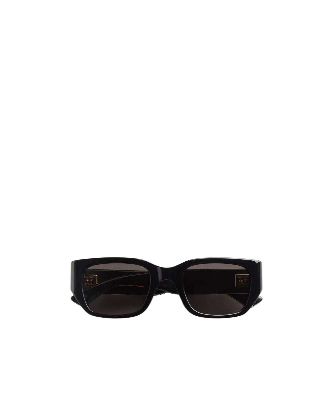 Bottega Veneta Eyewear Intrecciato Square Sunglasses In Black