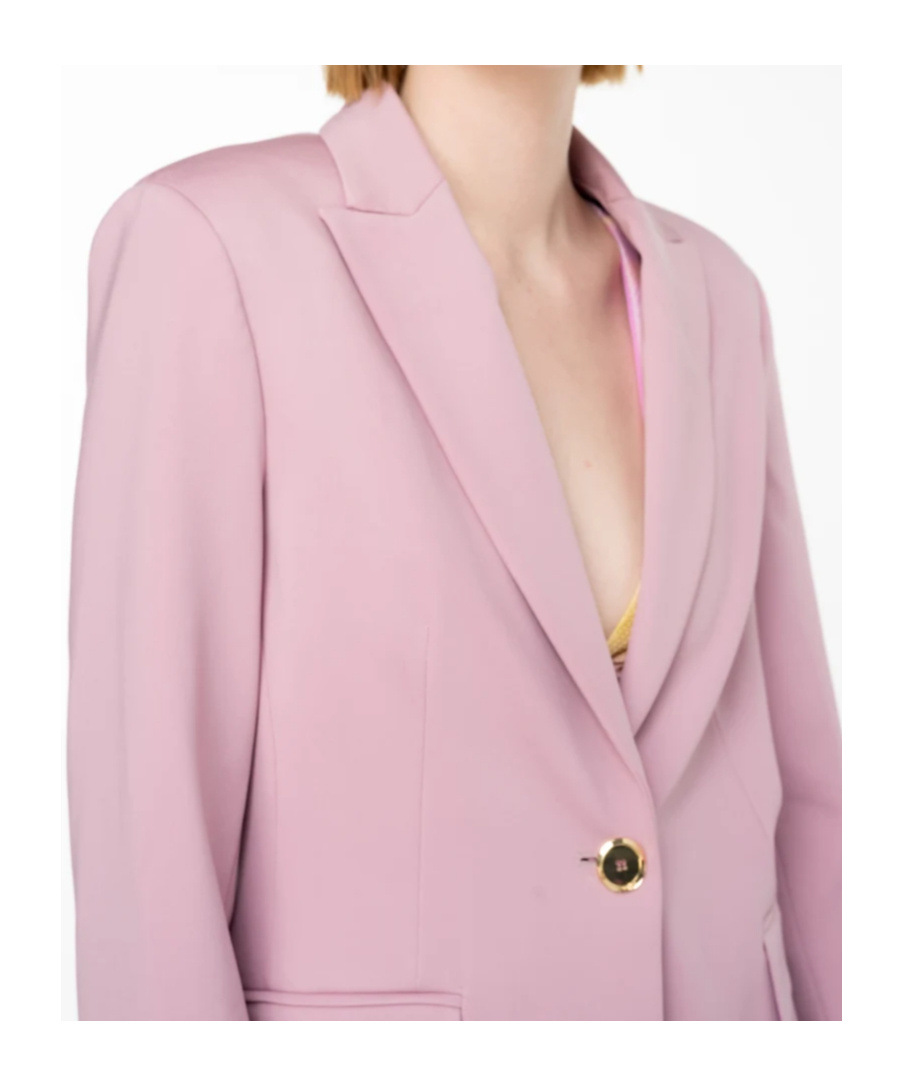 Pinko Single-breasted Blazer In Pink