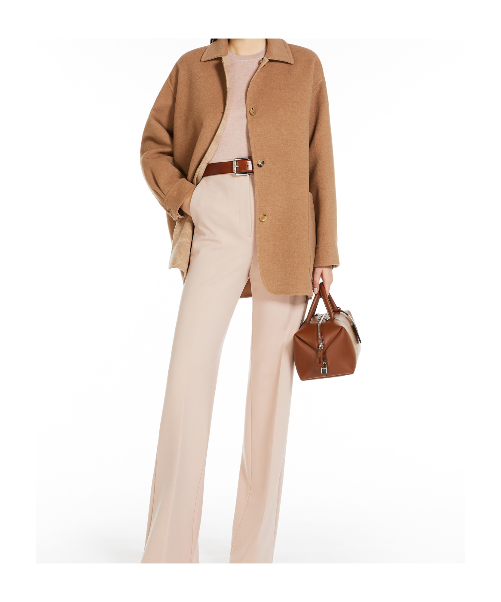 Max Mara Long-sleeved Jacket In Brown