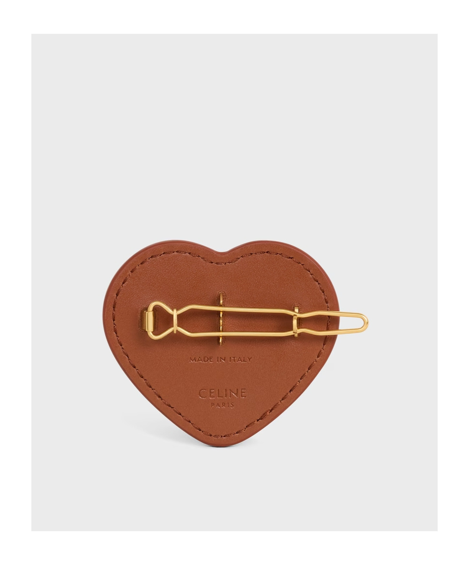 Celine Women Heart Hair Clip In Brown