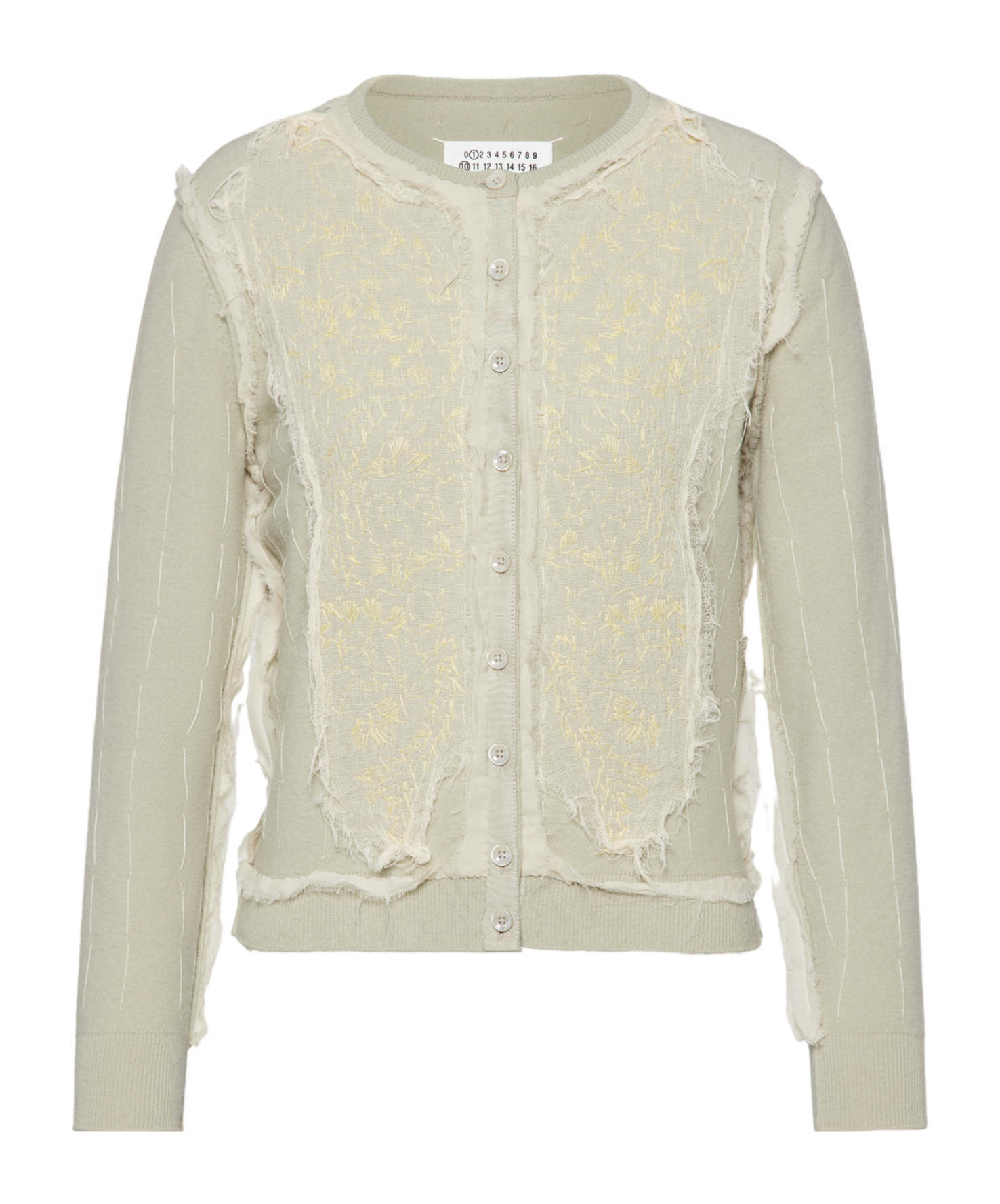 Maison Margiela Frayed Cardigan In Neutral
