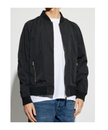 Shop Allsaints Bassett Ramskull Bomber Jacket In Black