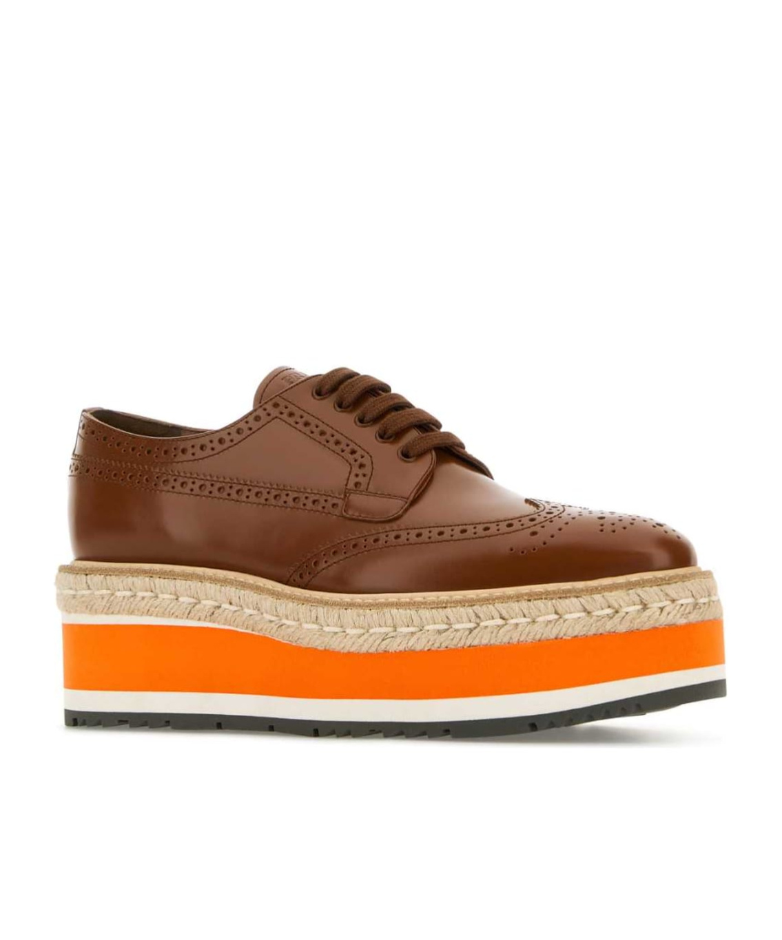 Prada Spazzolato Re-edition Platform Wingtip Loafers