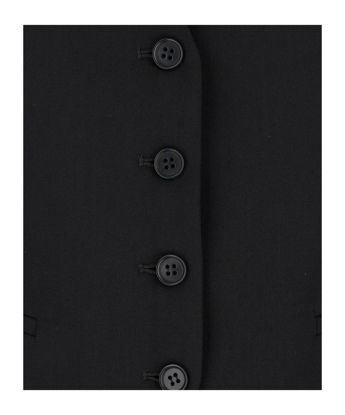P.a.r.o.s.h Black Vest With Button Closure In Fabric Woman In Black
