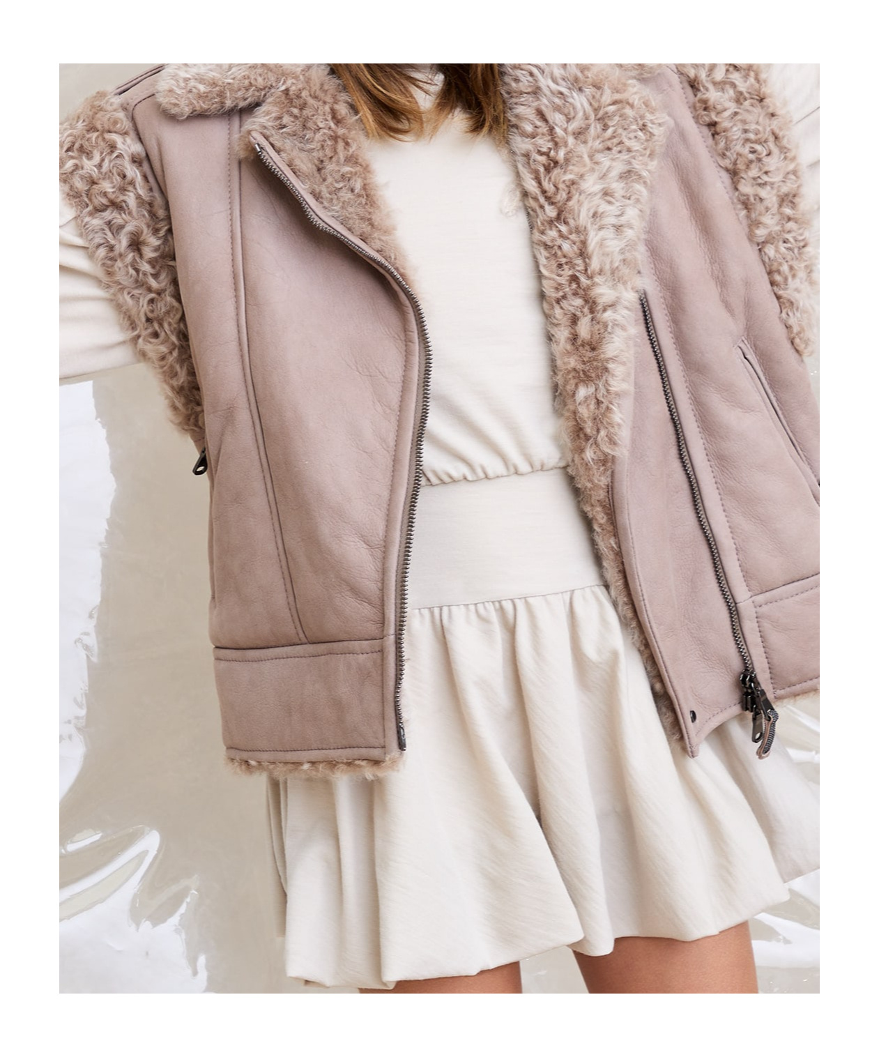 Brunello Cucinelli Floral-appliqué Wool-blend Dress In Neutral