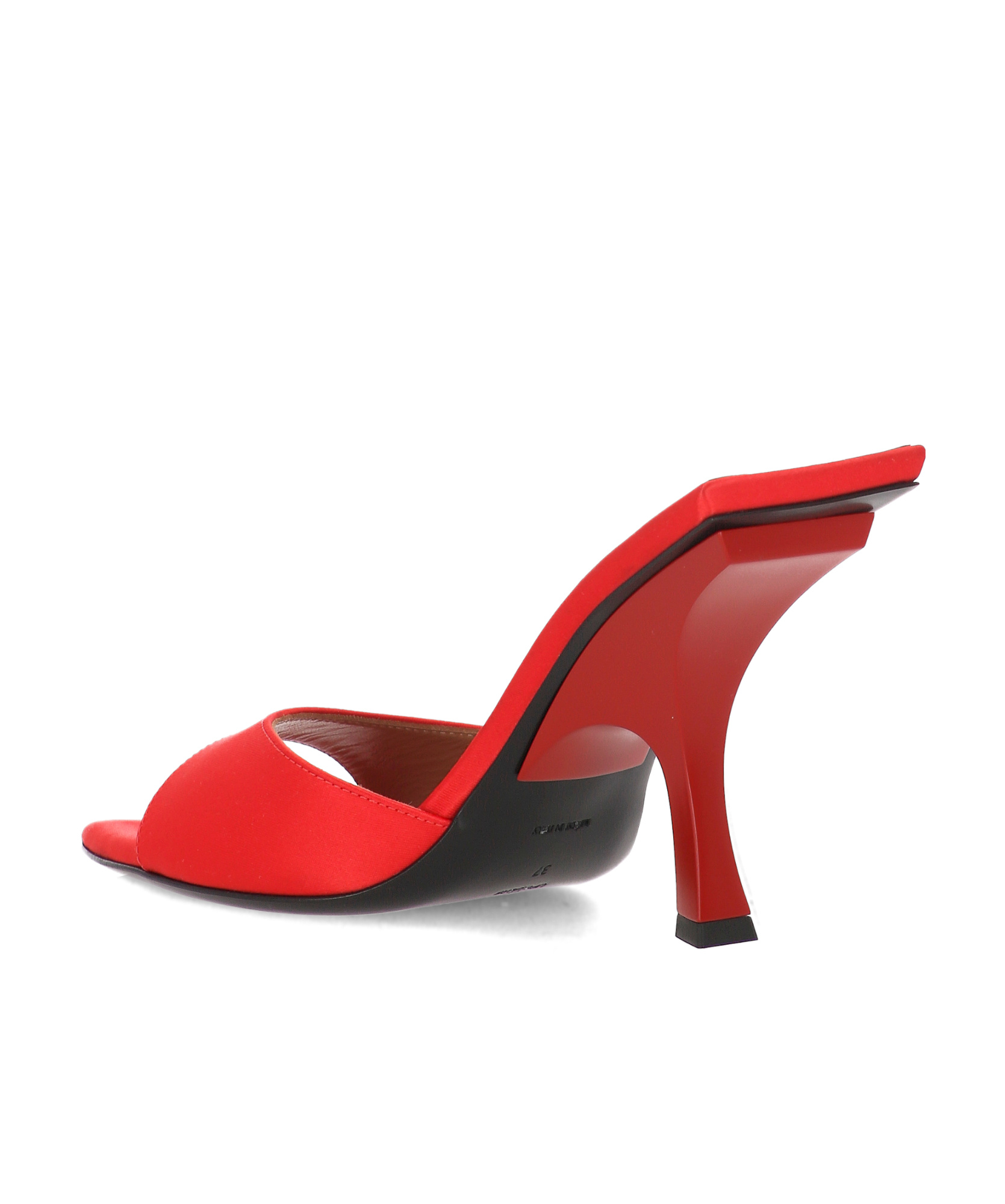 Attico Pointed High-heeled Sandals In Red