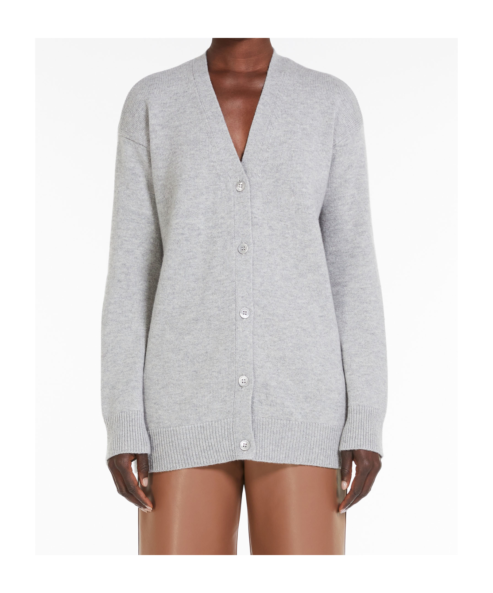 Max Mara Jane Wool And Cashmere Cardigan In White