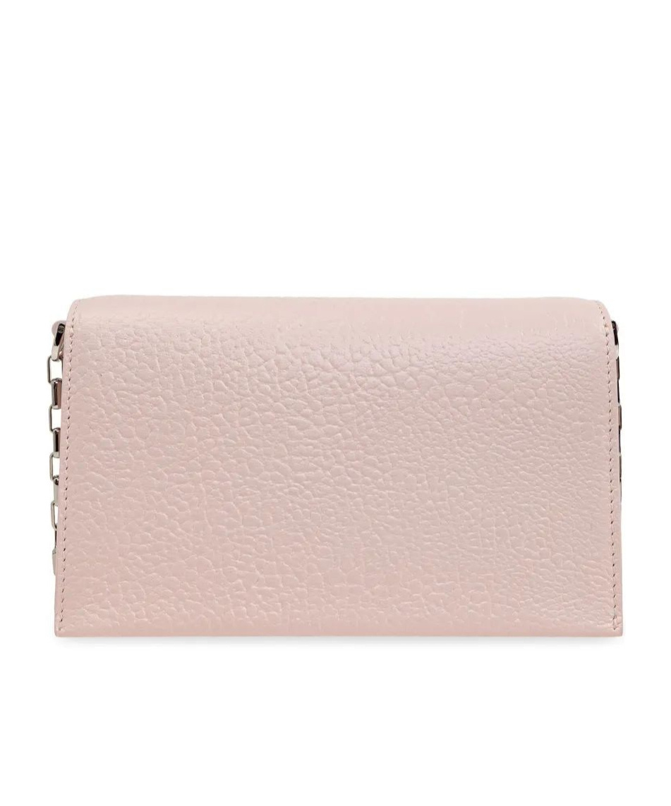 Alexander Mcqueen Lambskin Crossbody Bag With Metal Bar Accent In Nude