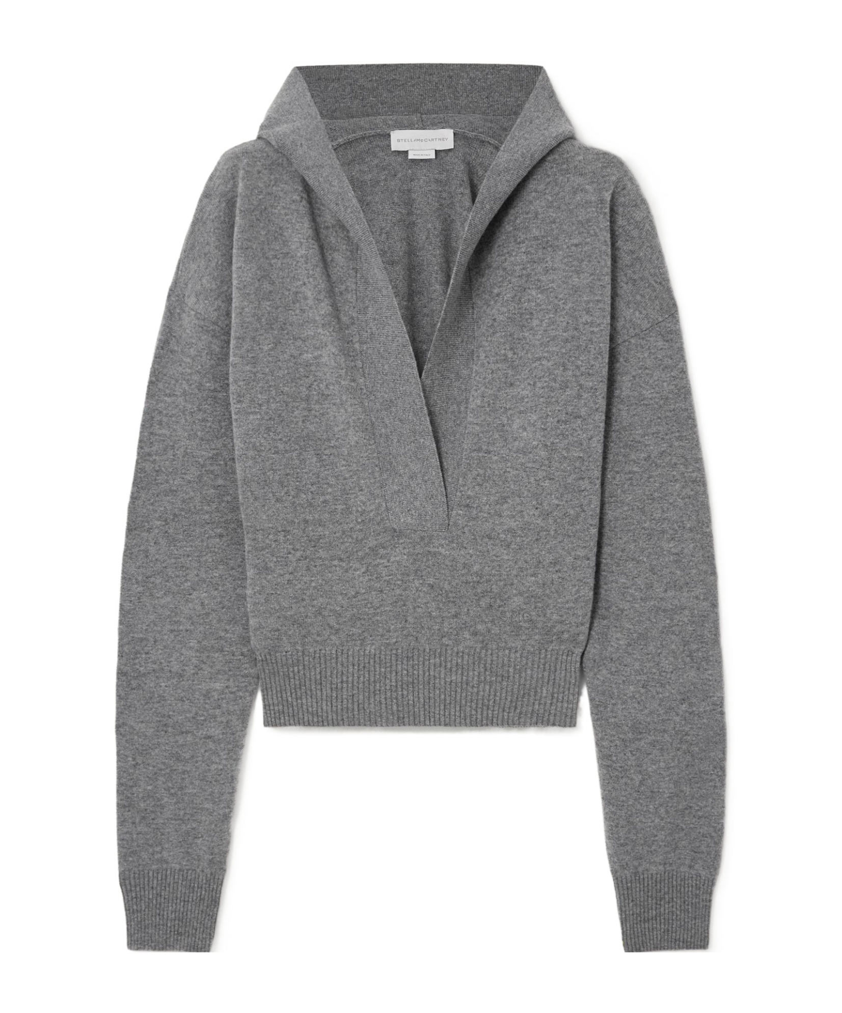Stella Mccartney Long-sleeved Hooded Sweatshirt In Gray