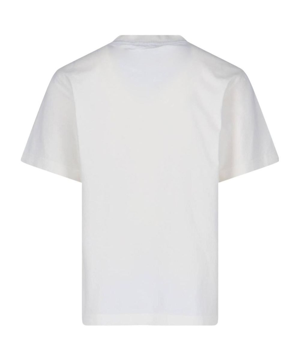 Burberry Tempah T-shirt With Embroidered Ekd In White