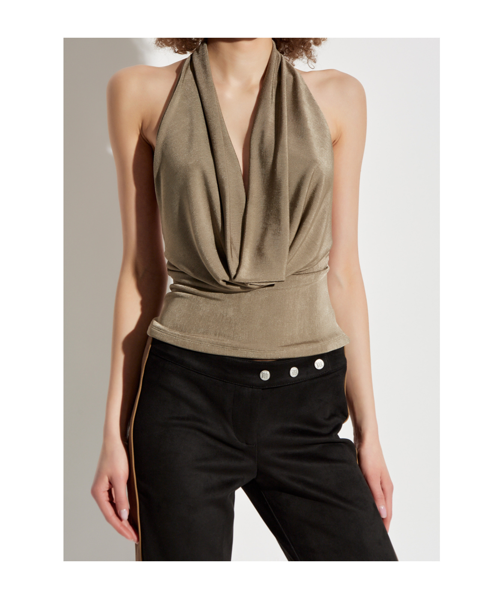 MISBHV DRAPED-DETAIL BLOUSE