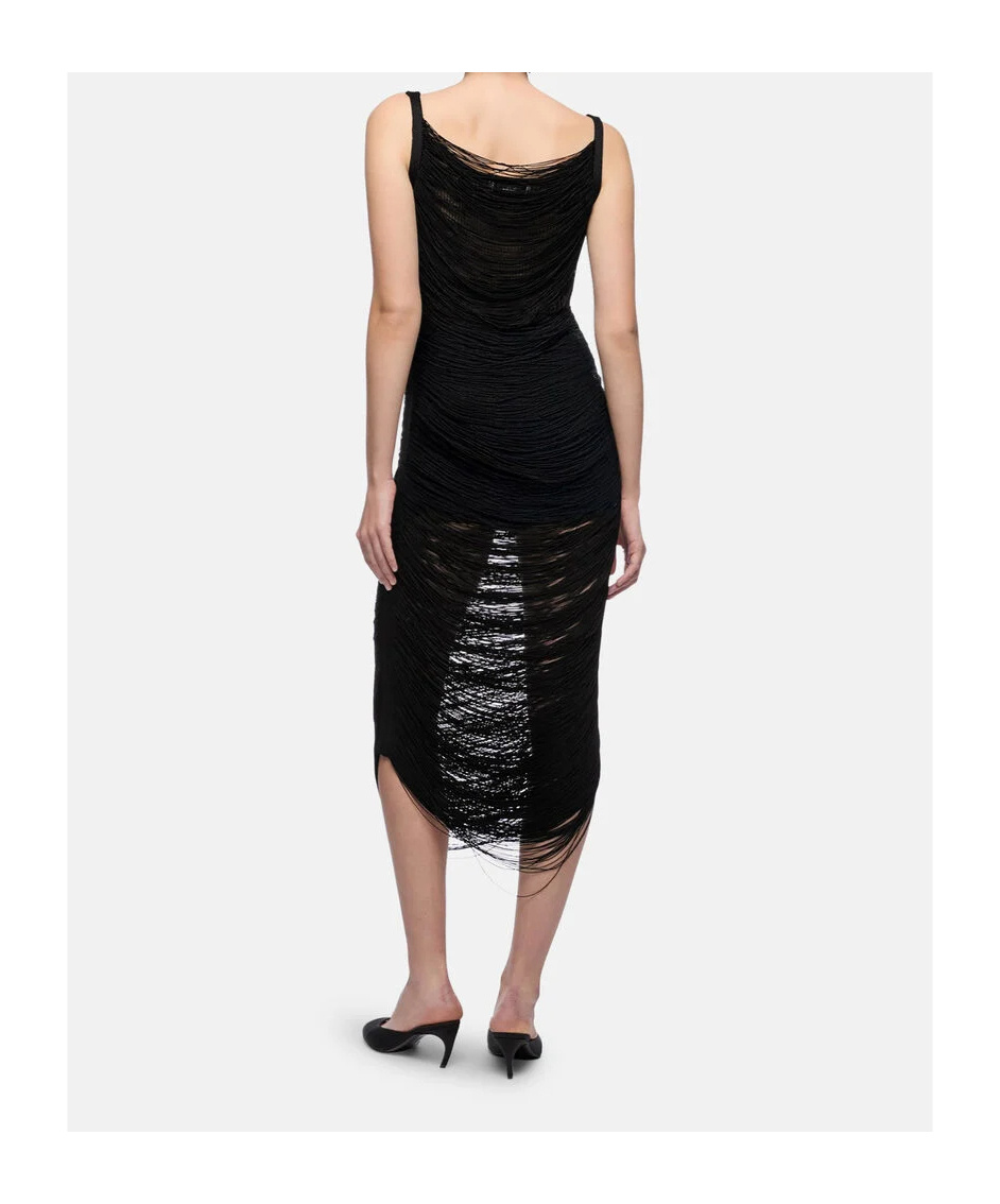Shop Attico Black Midi Dress