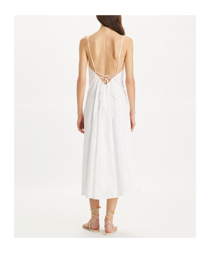 Tory Burch Cotton Eyelet Mini-dress In White