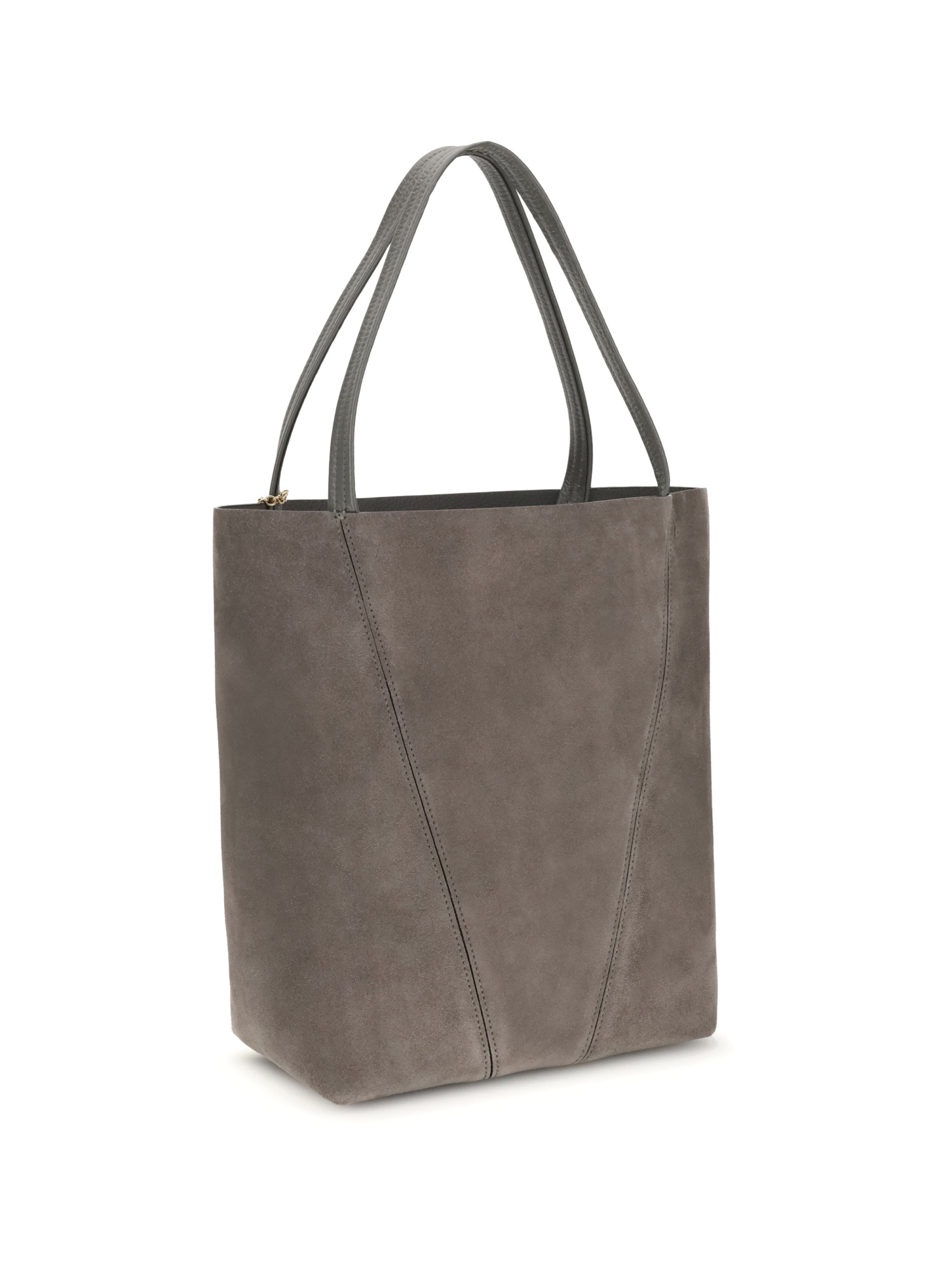 Chloé Spin Medium Tote Bag In Gray