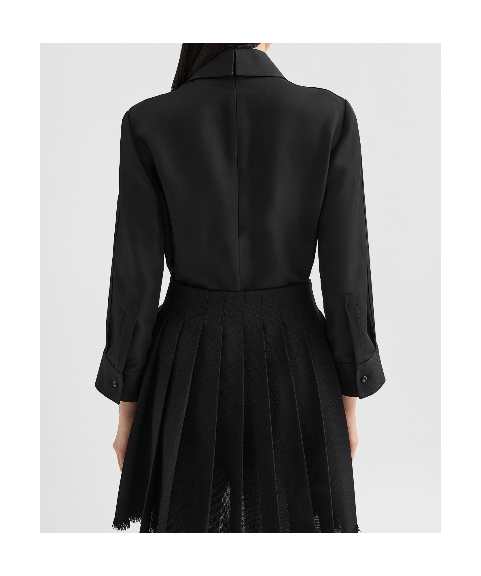 Jil Sander Wool Gabardine Shirt In Black