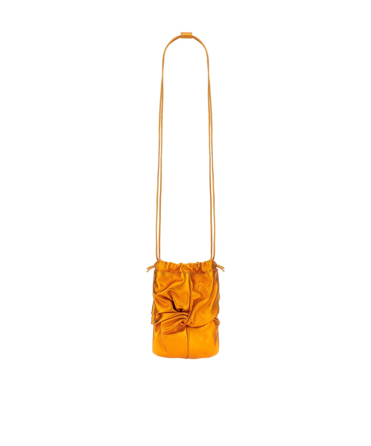 Hereu Ronet Metallic Bucket Bag In Orange