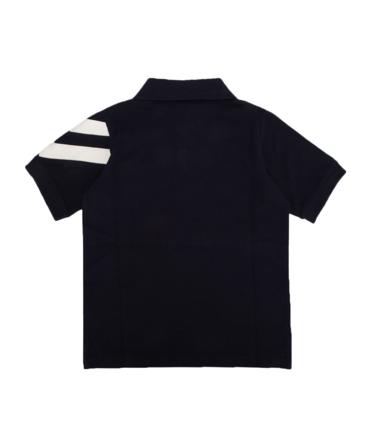 Moncler Enfant Logo-patch Polo Shirt In Blue