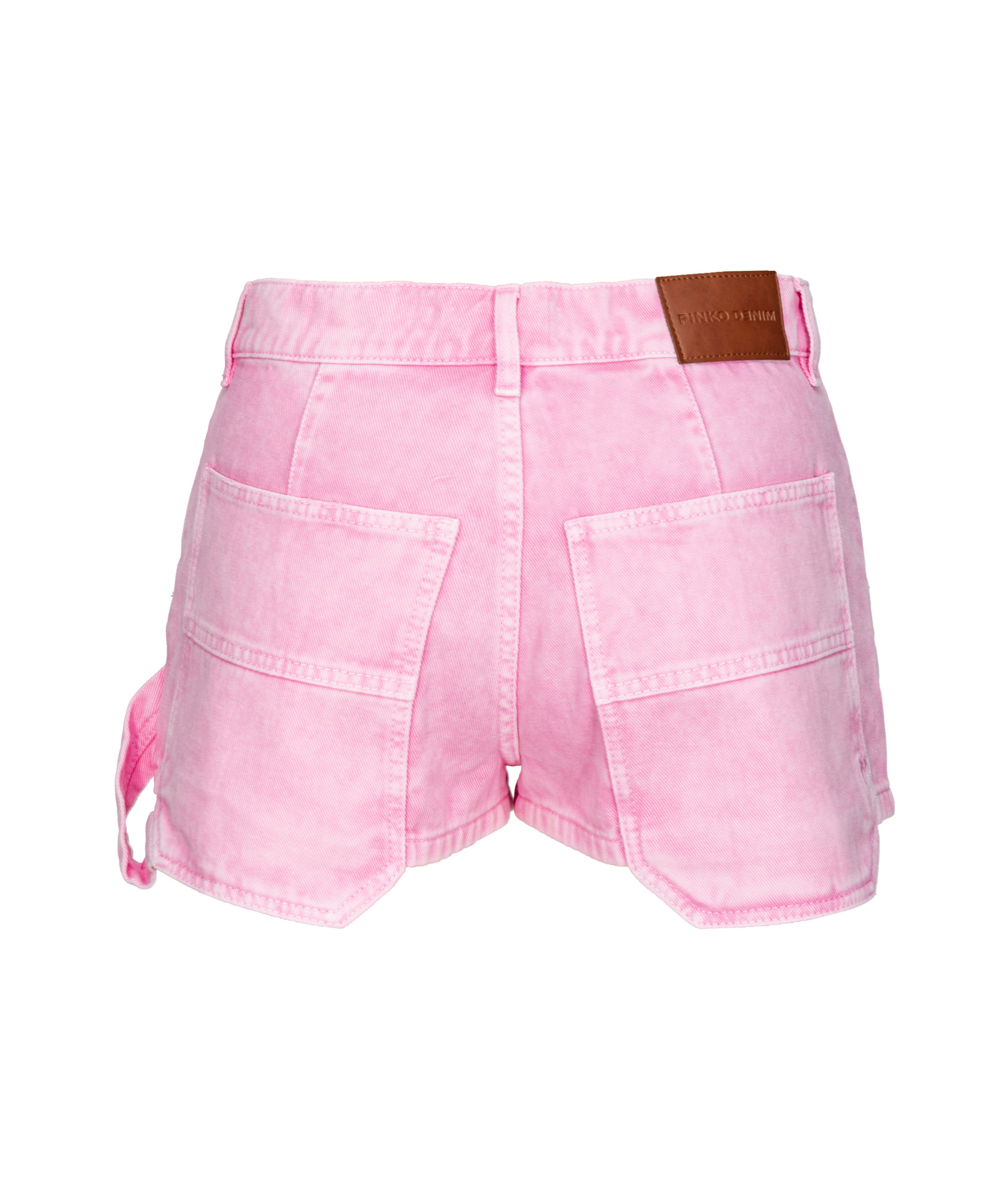 Pinko Workwear Shorts In Cotton Bull Fabric In Pink