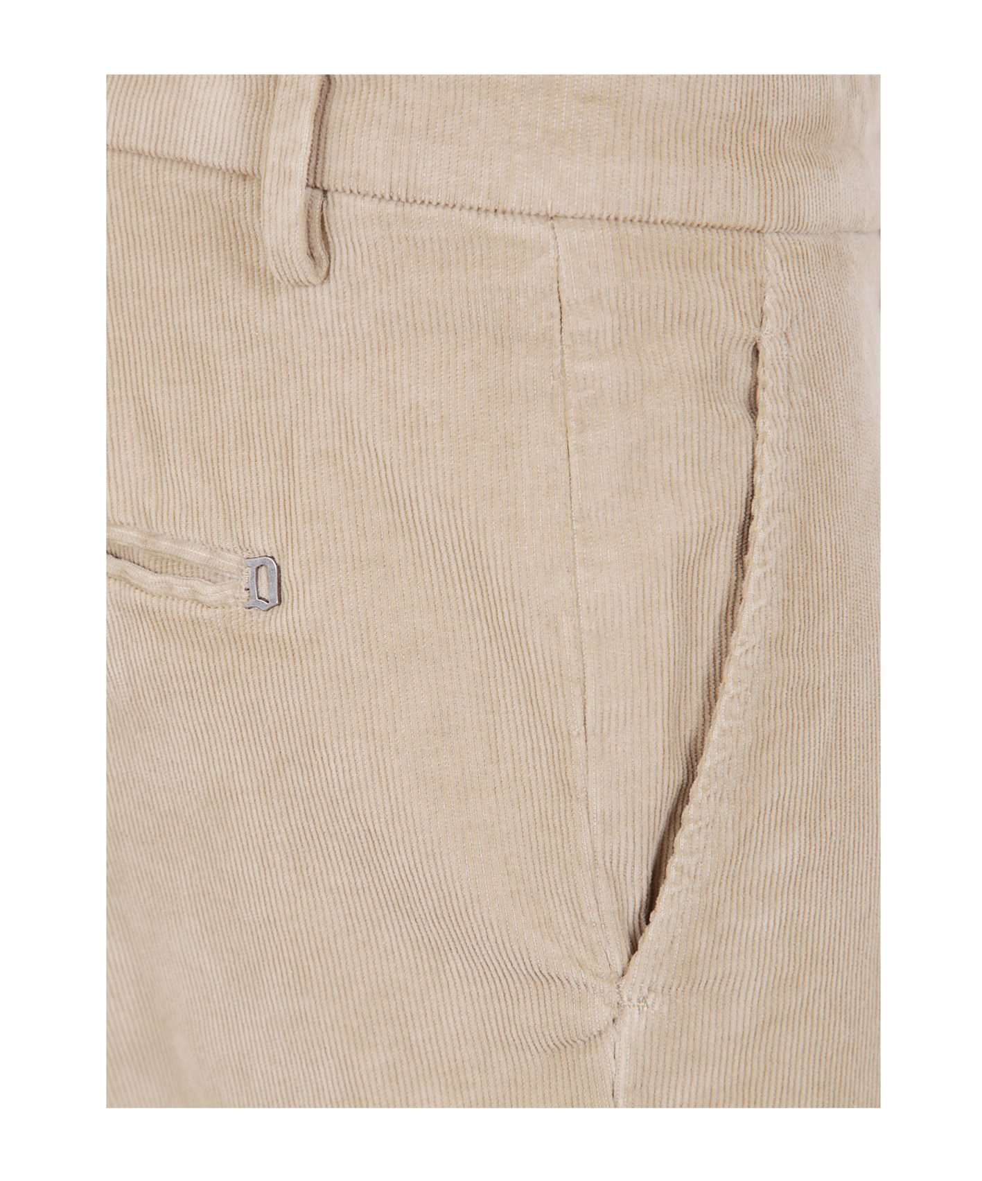 Dondup Cuffed Trousers With Belt Loops And Pockets In Brown